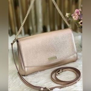 NEW!! Kate Spade Rose Gold Greer Laurel Way Saffiano Crossbody Clutch
NWOT